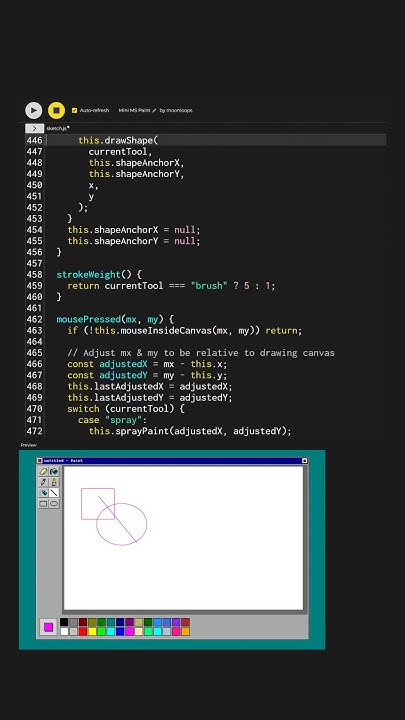 Code MS Paint in JavaScript (Part 21)! #p5js #javascript # ...