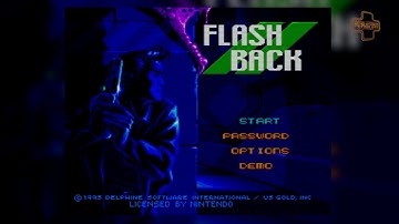 Flashback, Title Screen - SNES NTSC-U/C 60fps
