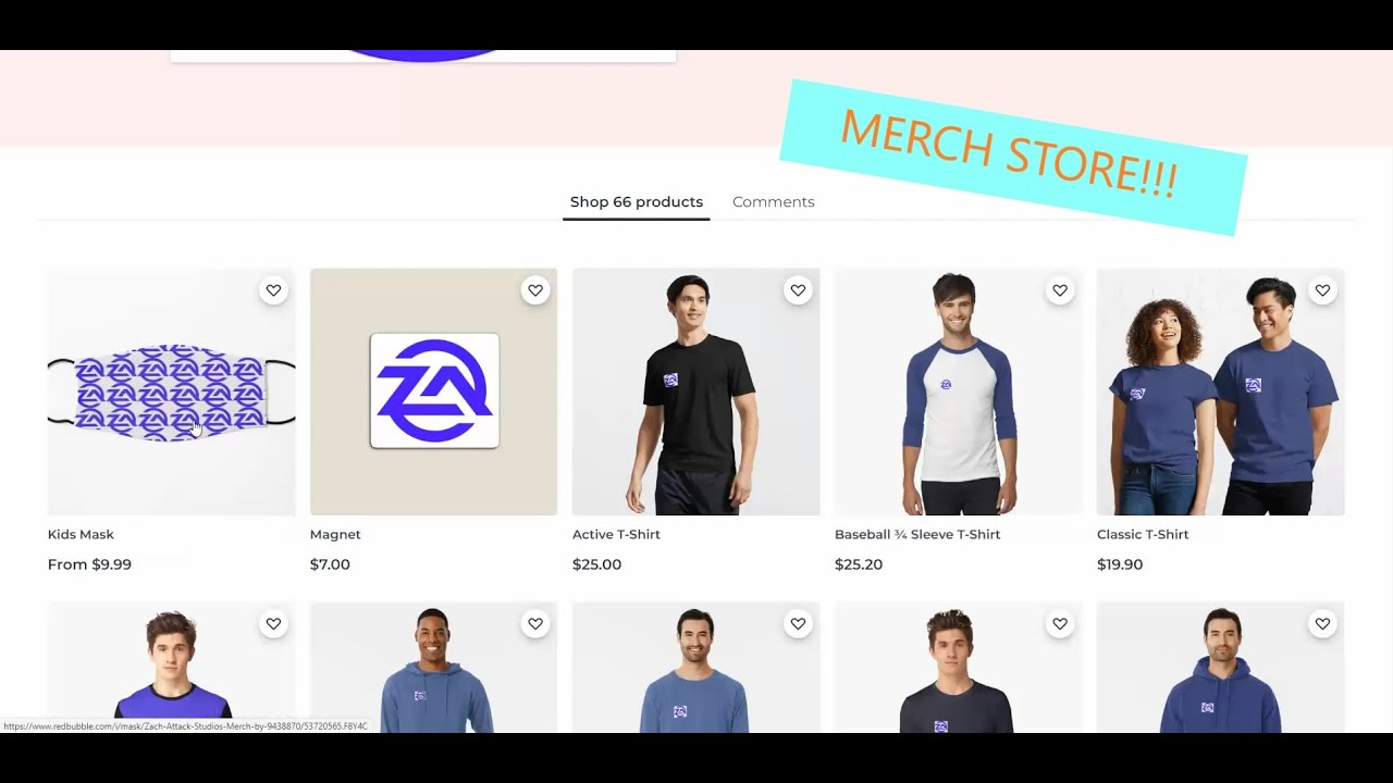 I made a MERCH STORE!!! (link in description) YouTube