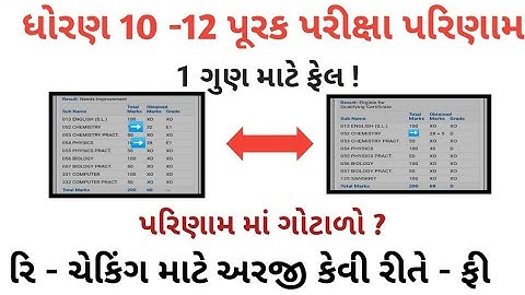 std 10 and 12 re chaking paper 2022/std 10 and 12 repeter result re chaking/gseb big breaking news