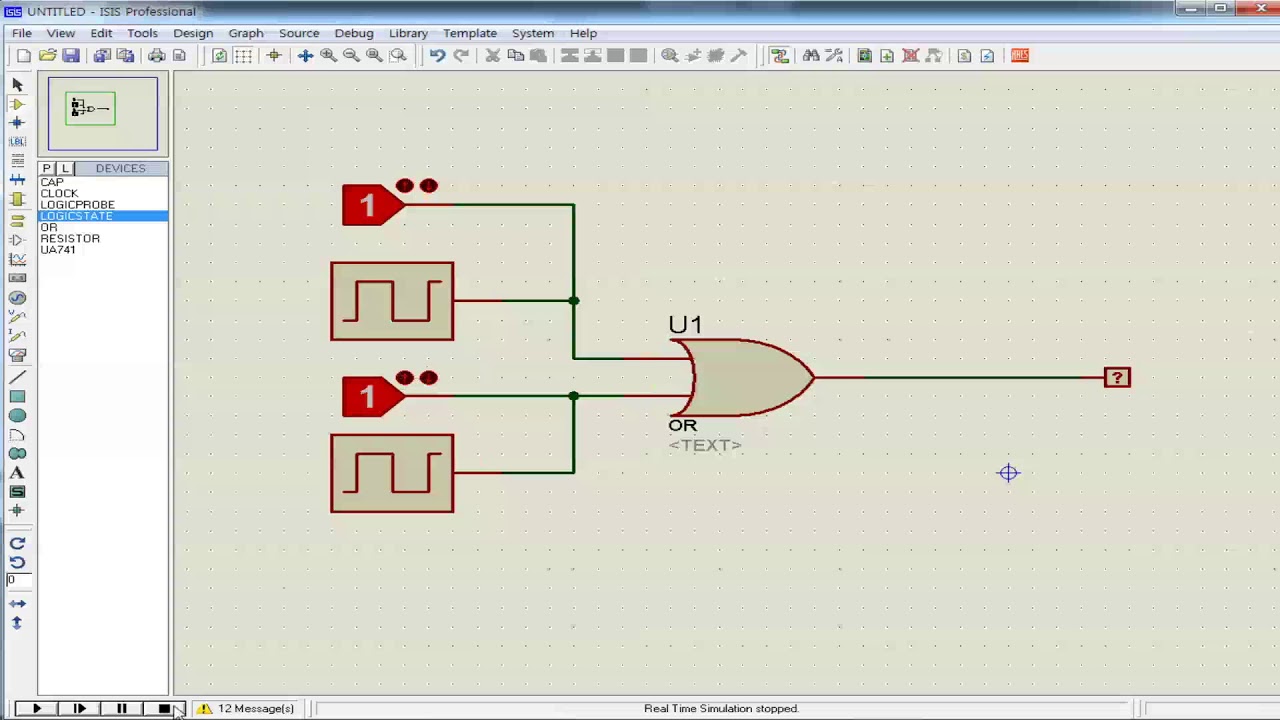 Digital OR,AND,NOT,NAND,NOR,EX OR GATE by PROTEUS - YouTube