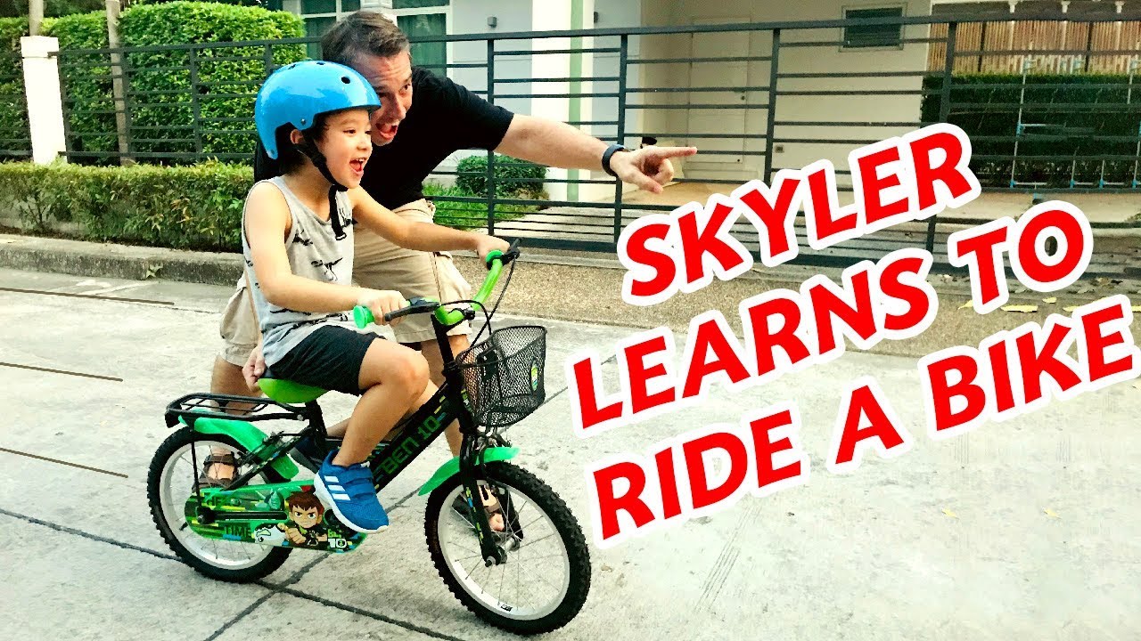 Learning to ride a bike with no training wheels! YouTube