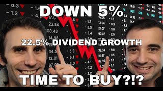 Buy THE DIP?! 😱 Dividend Growth Stock DOWN 5% in One Day | 22.5% Dividend Growth - Time to Buy?! 🤔
