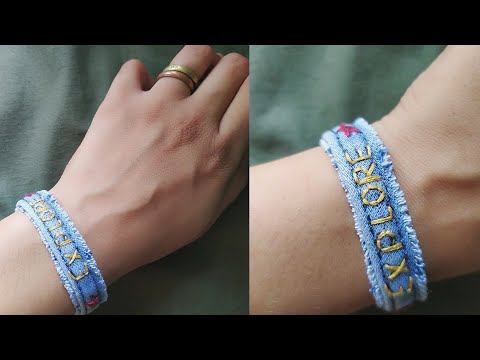 Video: How To Make A Trendy Denim Bracelet