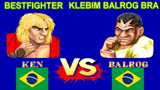 Street Fighter II': Champion Edition - BESTFIGHTER vs KLEBIM BALROG BRA FT5