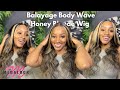 best wig for summer 13X4 lace balayage  body wave wig 22 inch wig ft megalook hair | TANAANIA