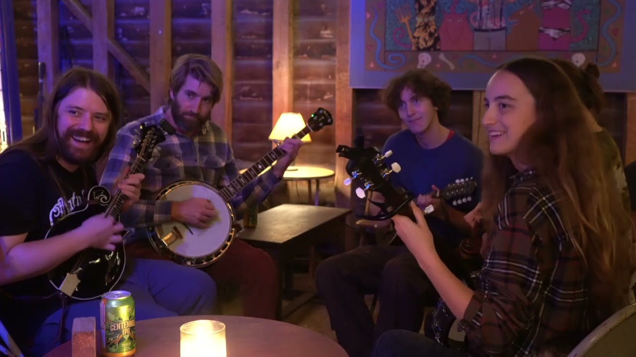 The Dirty Grass Players jam with the Little Hours Band at Riverdog