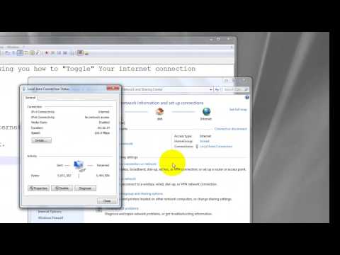 Windows 7 How to turn internet connection off and on
