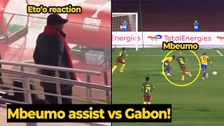 Eto'o reaction as Bryan Mbeumo made brilliant assist for Cameroon win against Gabon at AFCON