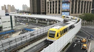 台北捷運(メトロ) 環狀線 車廂彩繪列車 114 與 116編成 板橋站交會