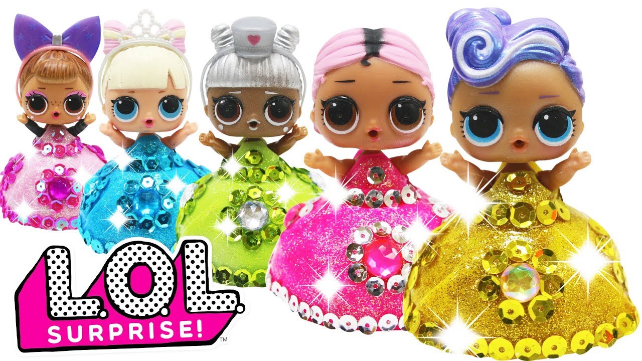 Play Doh Sparkle Dresses for LOL Surprise Suite Princess Tinz Sis Cheer Jet Set Q T Captain BB games people play