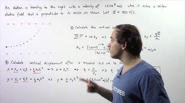Motion of Charges in Electric Field Example # 1