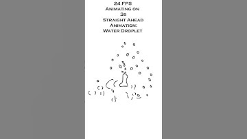 Straight Ahead Animation: Water Droplet (Animating on 3s)#animation #shortanimation #reels  #shorts