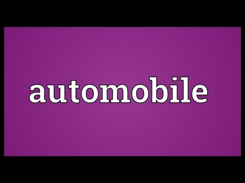 Automobile Meaning