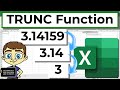 The Excel TRUNC Function