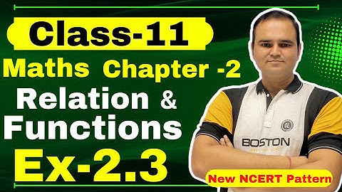 Class 11 Ex-2.3 Q1 to 5 | Chapter 2 Relation and Functions | Exercise 2.3 | CBSE NCERT New Book