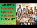 Checklist ISO 30415 Diversity Equity And Inclusion ENGLISH Checklist ISO 30415 Diversity Equity And Inclusion ENGLISH
