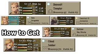 Final Fantasy Tactics : How to Get Beowulf, Reis, Construct 8, Balthier and Cloud