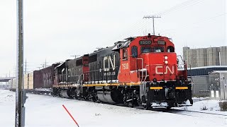 CN GP38-2's Working the Chevrier Industrial Local (11/12/2021)