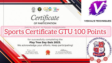 Play True Day Quiz | Sports Certificate | GTU 100 Points | Fast Complete GTU 100 Activity Points
