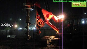 Sany SR150C Hydraulic Rotary Piling Drill Rig Installing Casing