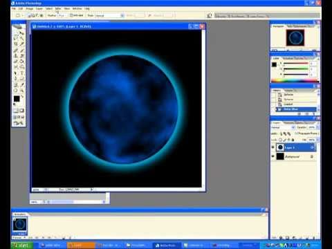 Adobe Photoshop CS  tutorial-How to make a fire/water planet