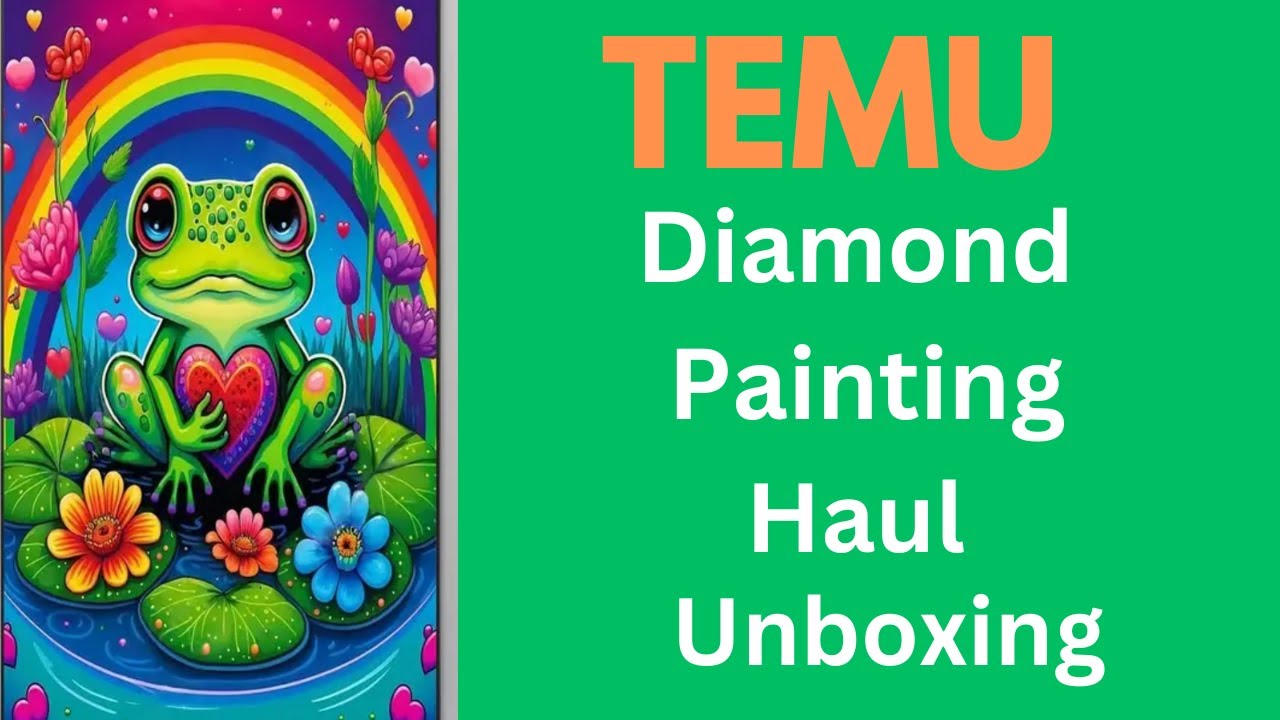 Small Temu Diamond Painting Haul Unboxing - Diamond Art - Diamond