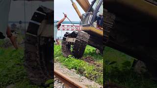 JCB with railtrack . #jcb #jcbvideo #train #track