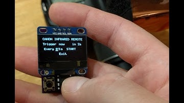 Attiny85 + SSD1306 Canon DSLR IR timelapse remote