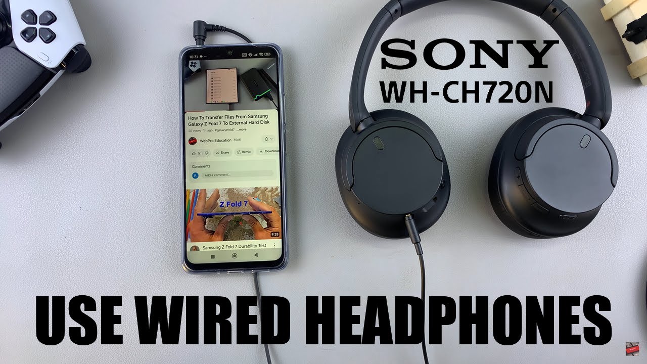 How To Use Sony WH-CH720N Headphones Wired - YouTube