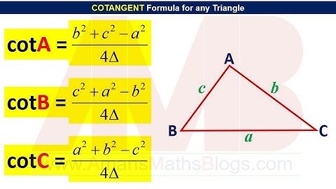 Trigonometry Formula | CotA CotB CotC for Any Triangle ABC | Proof of Cotangent | AMBPi73