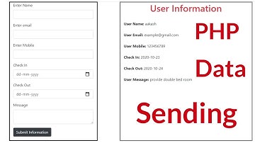 PHP Data Sending Form in | HTML | CSS | PHP | BOOTSTRAP | By Using POST METHOD.