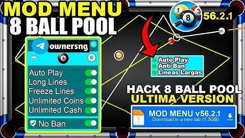 8 Ball Pool Mod Menu for iOS & Android | Aimbot / Antena / Long Line 2025 🔥