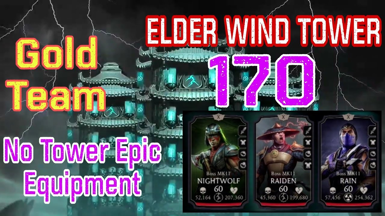 Elder Wind Tower 170 with Gold Team | Talent tree and Equipments