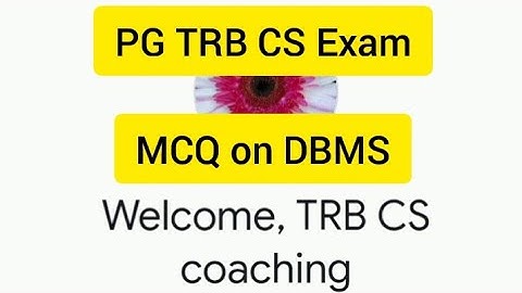 PG TRB computer instructor/ MCQ on DBMS/ TRB CS exam 2021