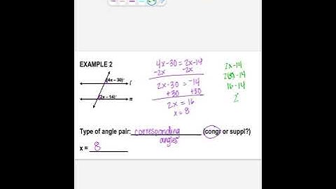 Parallel Lines Cut by a Transversals