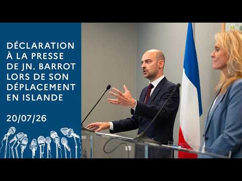 Press statement by Mr. Jean-Noël Barrot during his visit to Iceland.