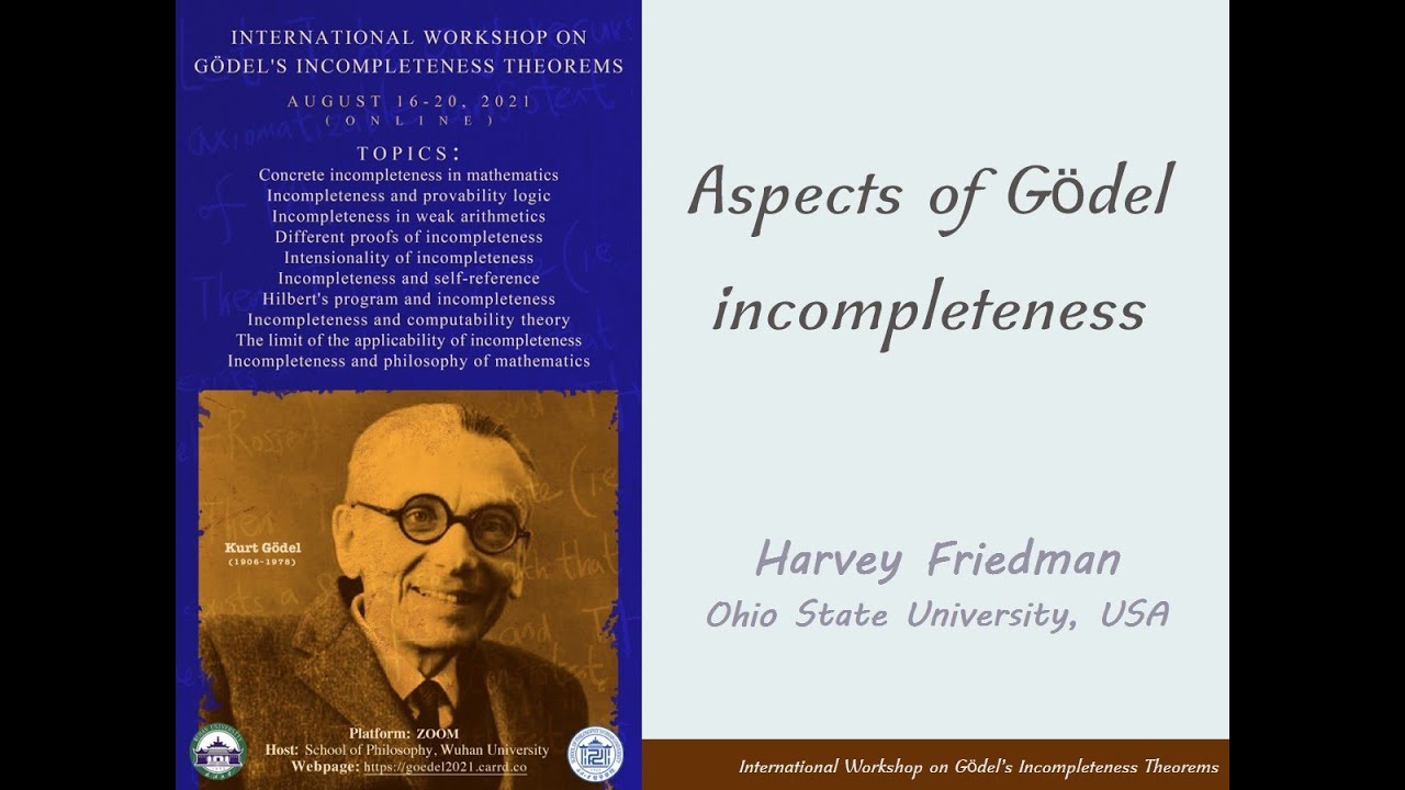 Harvey Friedman: Aspects of Gödel incompleteness