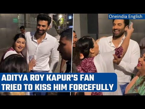 A female fan tries to kiss Aditya Roy Kapur forcibly at 'The Night Manager' screening |Oneindia News