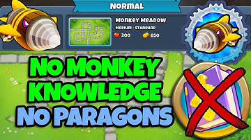 NEW BOSS DREADBLOON || Normal Tutorial || No Monkey Knowledge + No Paragons || Monkey Meadow (BTD6)
