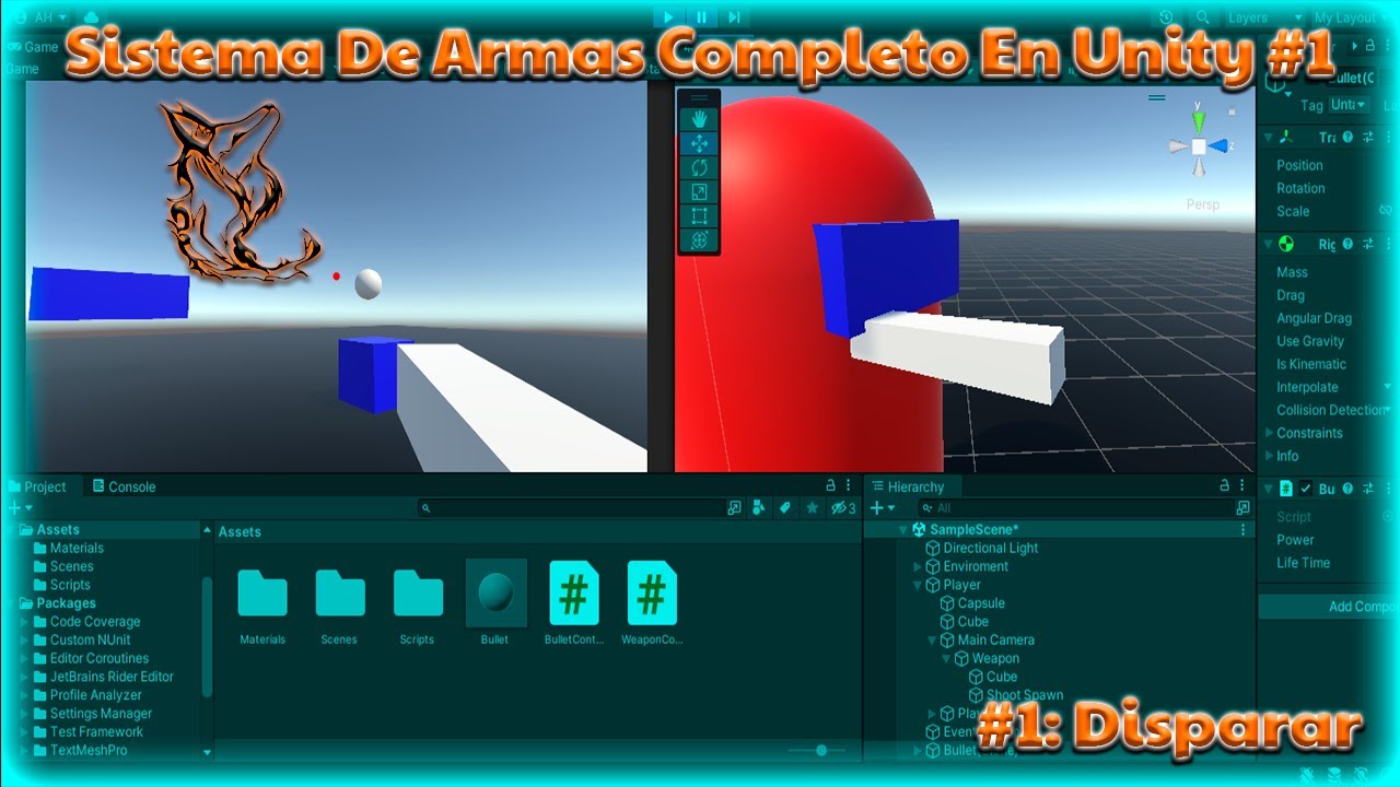 Curso Unity 3D - Sistema De Armas #1 - Disparar 🔥 @realmatydev 🔥 - YouTube
