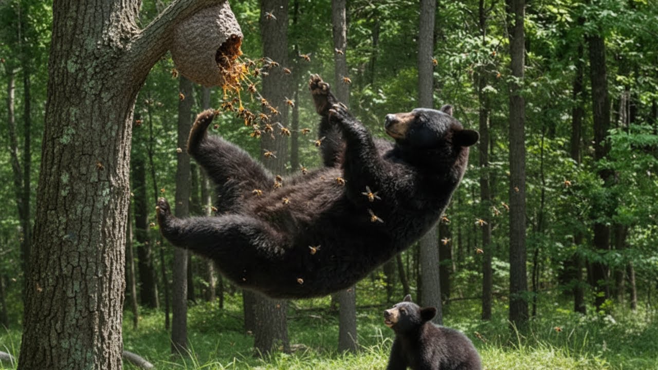 How an American Black Bear Outsmarts Hunger & Wolves in Yellowstone | Wildlife Survival – PART 1