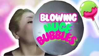 [asmr] Bubblegum Blowing Mega HUGE Extra Large Bubbles, Cracking, Chewing Gum #notalkingasmr