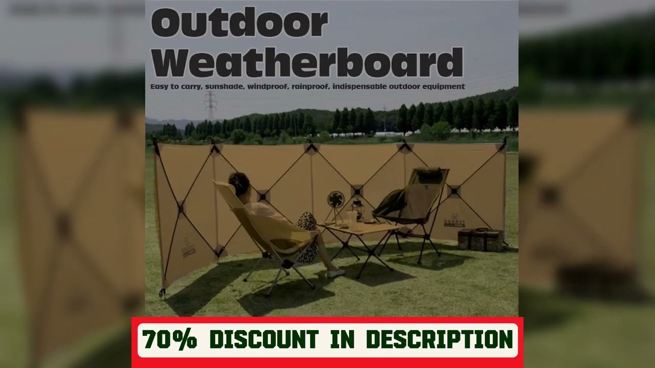 A must-have product! Windproof Shield Camping Supplies Windscreen Awning Canopy Outdoor Wall Large