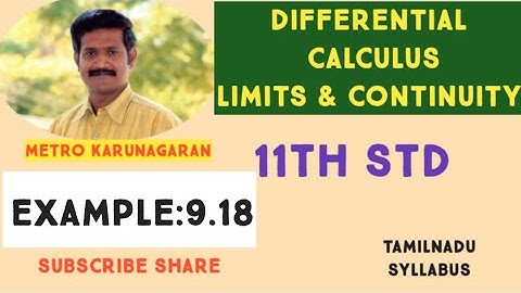 11th Std Maths Example 9.18 Find lim as x approaches 0 (2+x)⁵-2⁵\x