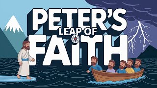 Peter Walks on Water – A Powerful Lesson on Faith! 🌊✨(Animated)