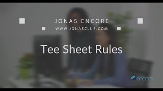 JCM Tee Time - Tee Sheet Rules