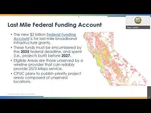 CPUC Webinar on Last Mile Broadband - Funding Programs to Close the Digital Divide (June 1, 2022)