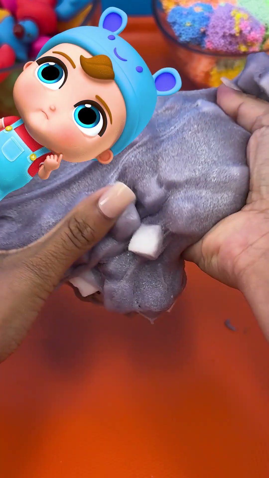 Slime roxo!! ?#música #infantis #brazil #littleangel