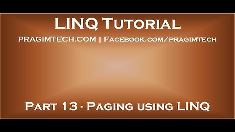 Part 13   Implement paging using skip and take operators